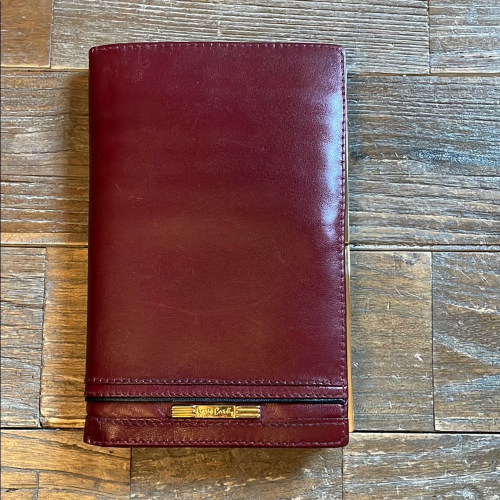 Vintage Pierre Cardin Oxblood A-Frame Leather Wallet🖤